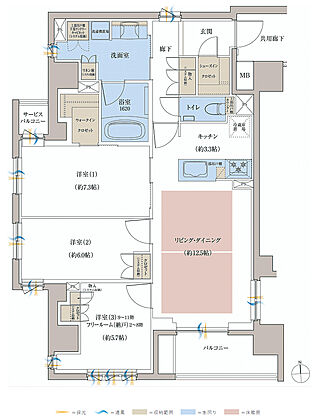 レーベン京都河原町五条 ONE SUITE 間取り A