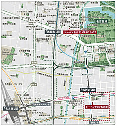 レーベン名古屋 MARK EAST 現地案内図