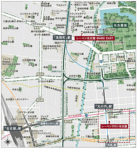 レーベン名古屋 MARK EAST 現地案内図