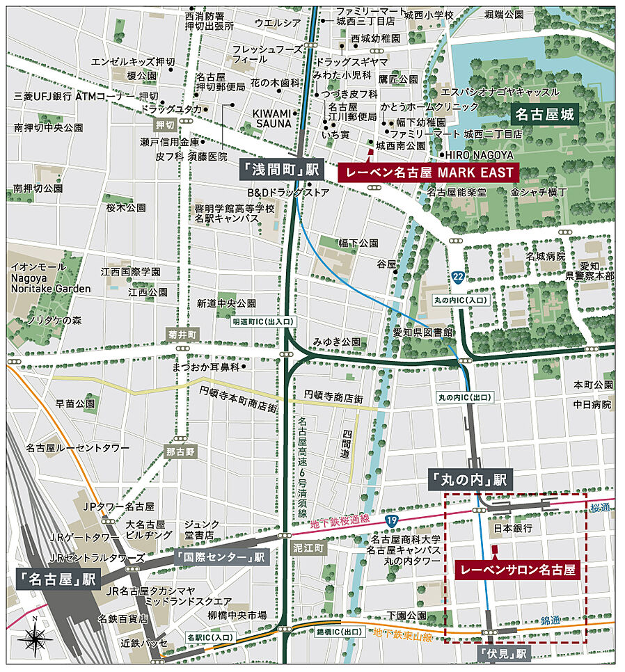 レーベン名古屋 MARK EAST：案内図