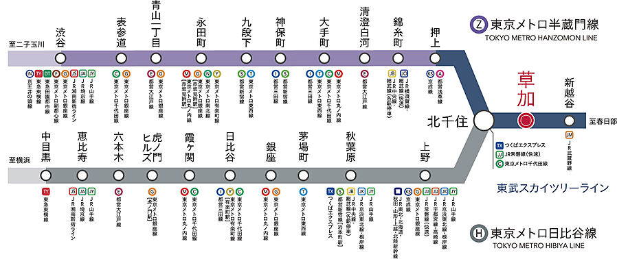 レーベン草加 CROWNEL：交通図