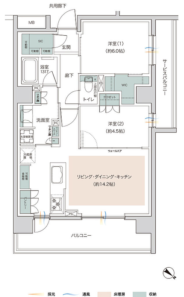 レーベン瑞江 GRACE CORE 間取り D