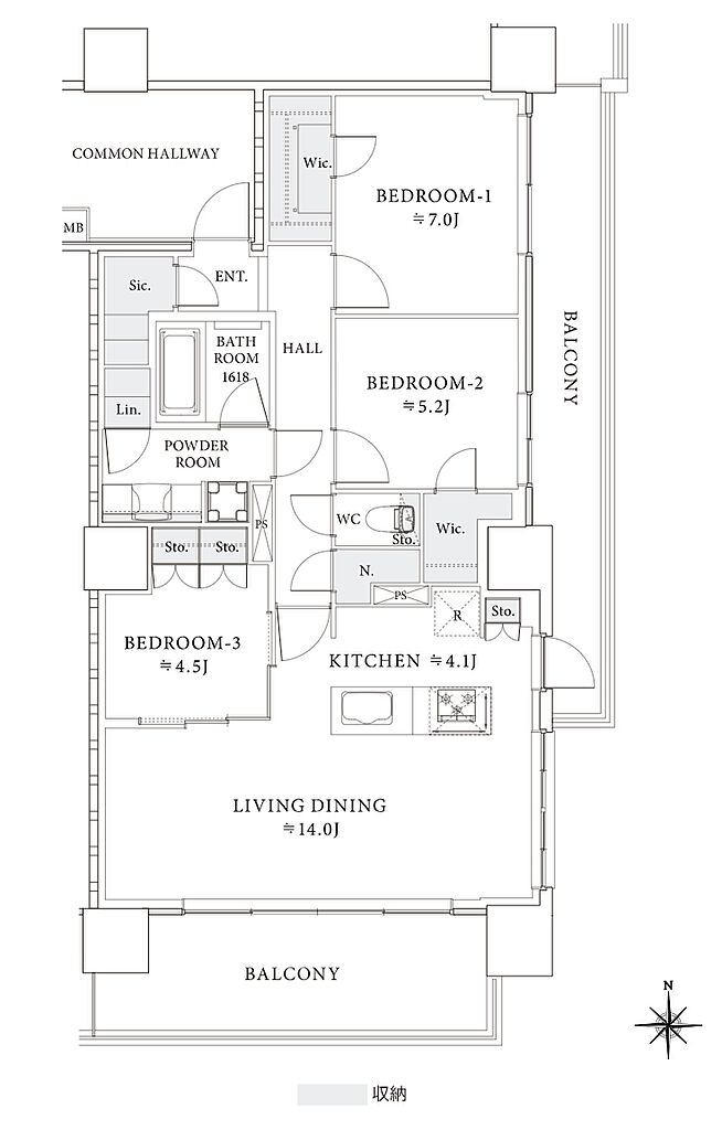 レーベン御器所 M's TOWER 間取り D
