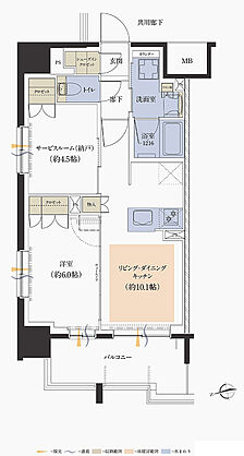 レーベン大阪上本町プレイズ 間取り A