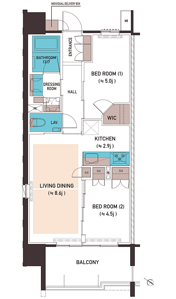 レーベン平尾ハイムスイート 間取り A
