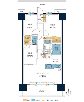 レーベン高知GRAND GATE CITY 間取り D