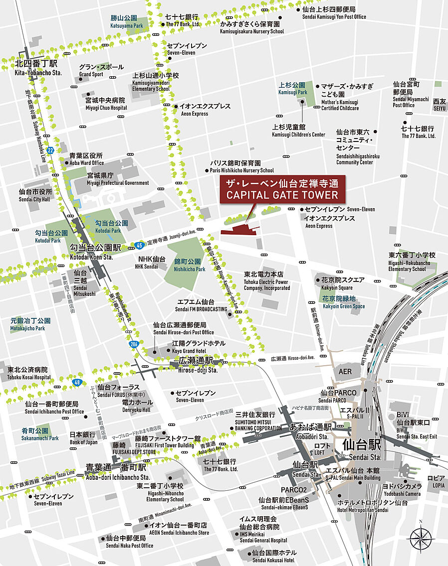 ザ・レーベン仙台定禅寺通 CAPITAL GATE TOWER：案内図