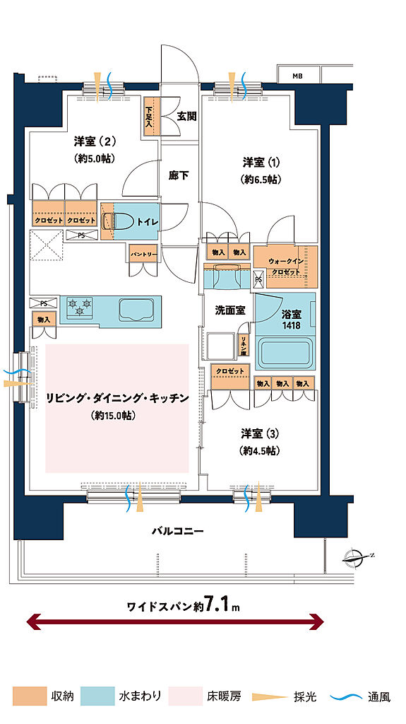 レーベン見沼代親水公園レフィア 間取り D