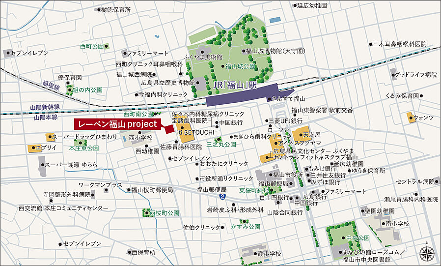 レーベン福山project：案内図