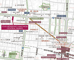 クリオレジダンス八王子セントラルマークス 現地案内図