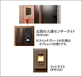 クリオ川口幸町ブライトマークス 人感センサーライト、フットライト