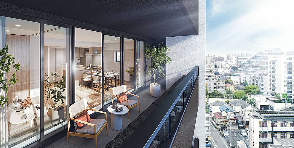 クリオ川口幸町ブライトマークス バルコニー完成予想図（Cタイプ）