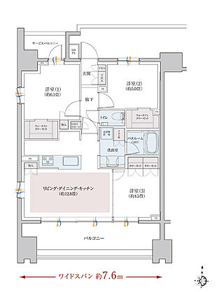 クリオ川口幸町ブライトマークス 間取り 【第3期1次】A