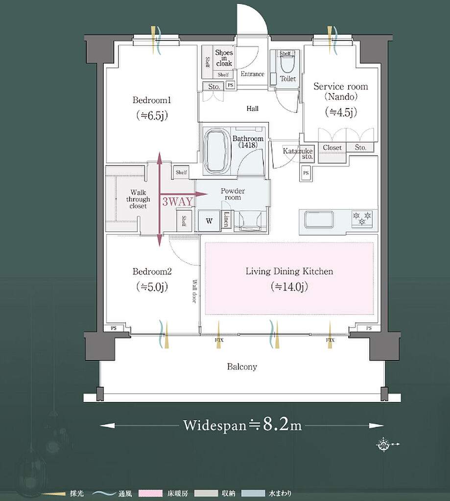 クリオ北浦和グレイスコート 間取り E1