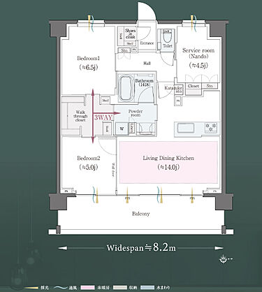 クリオ北浦和グレイスコート 間取り E1
