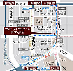 クリオ桜新町ザ・クラシック モデルルーム案内図