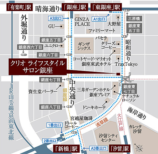 クリオ桜新町ザ・クラシック モデルルーム案内図
