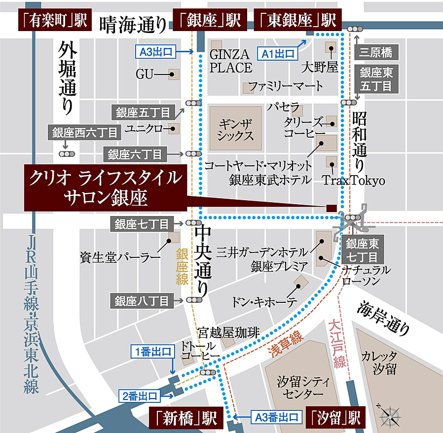 クリオ桜新町ザ・クラシック：モデルルーム地図