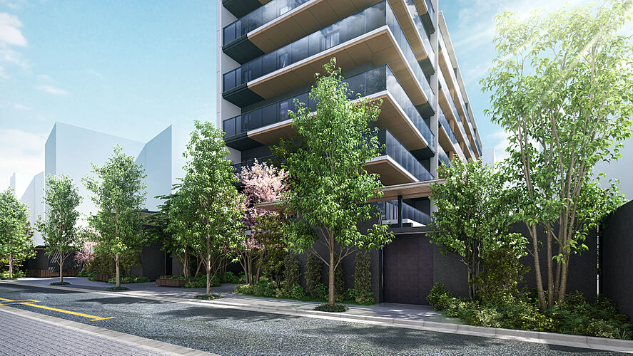 クリオ北浦和ガーデンコート エントランスアプローチ完成予想図