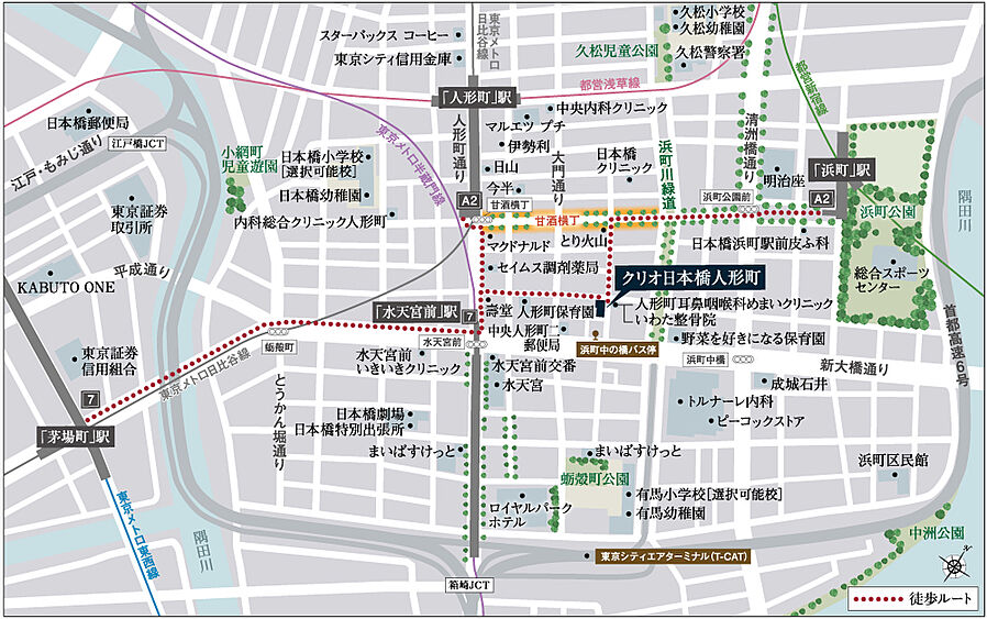 クリオ日本橋人形町：案内図