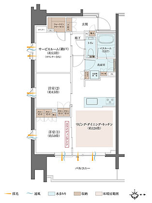 クリオ川崎南幸町グレイスコート 間取り 【第1期2次】C