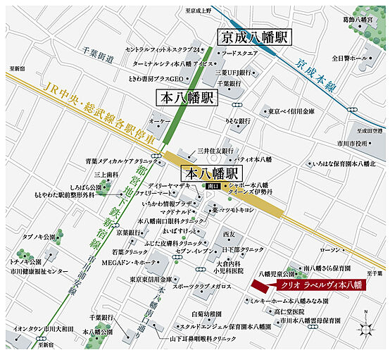 クリオ ラベルヴィ本八幡 現地案内図