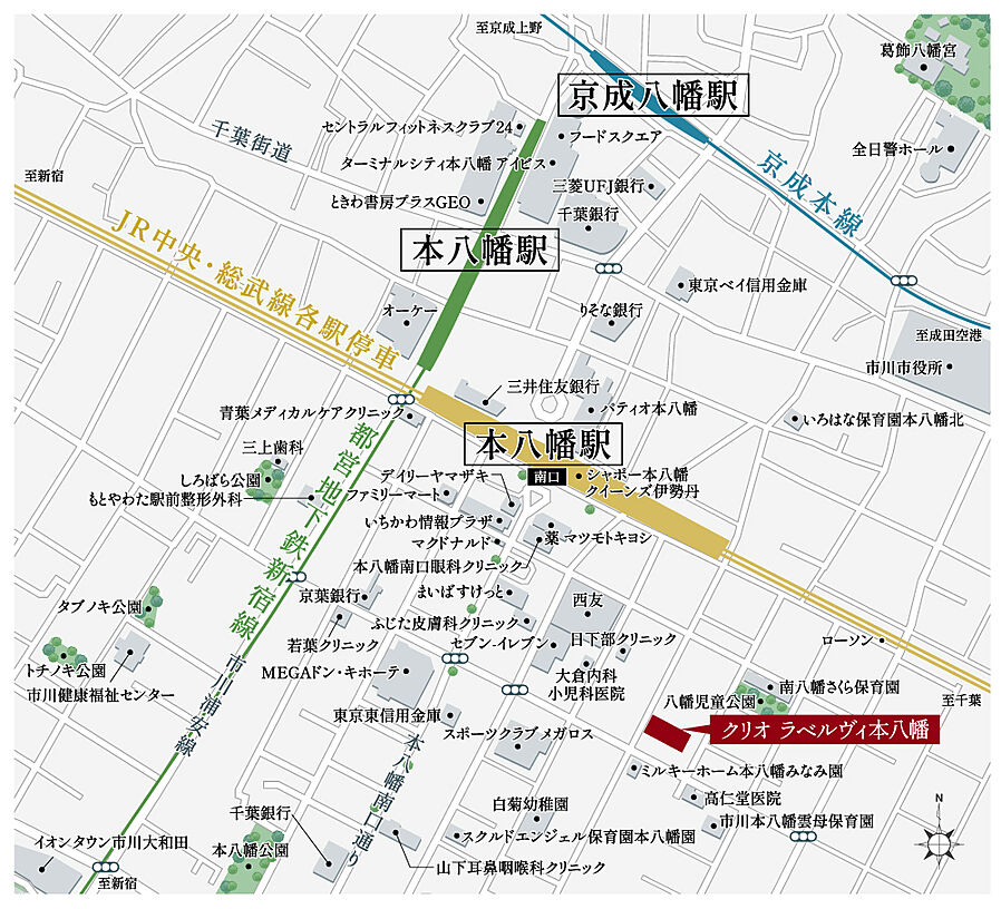 クリオ ラベルヴィ本八幡：案内図