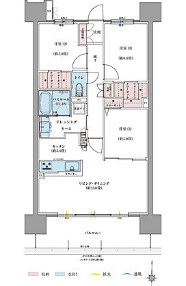 サーパス松江駅グランフォート 間取り E
