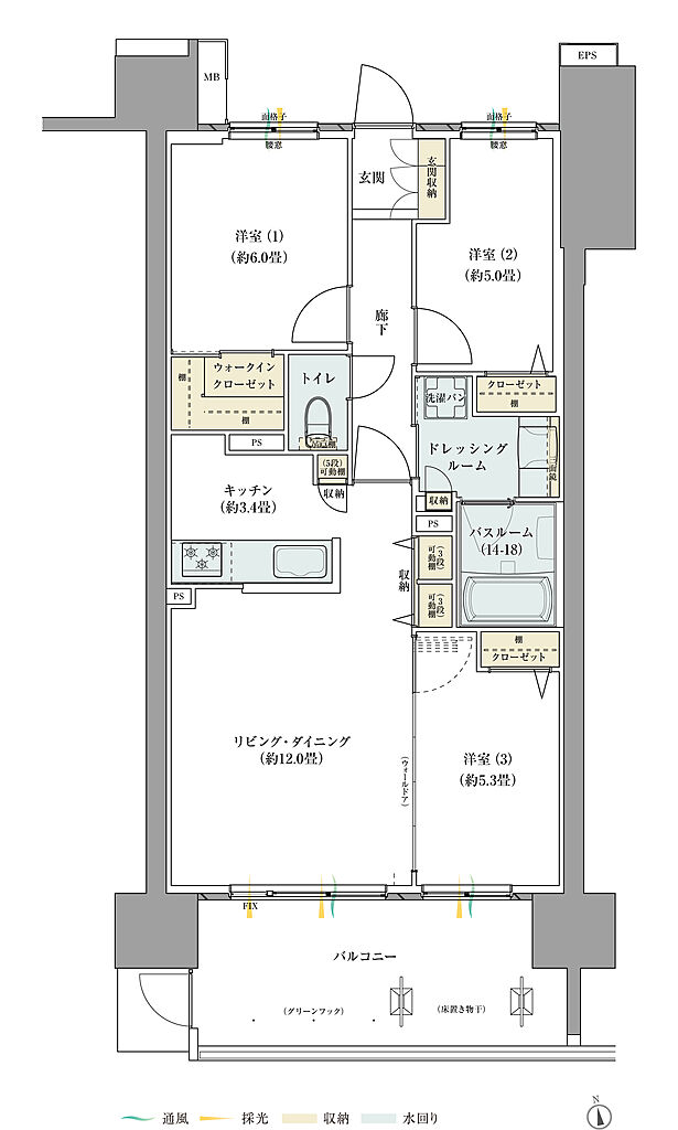 サーパス藤塚テラス 間取り C1