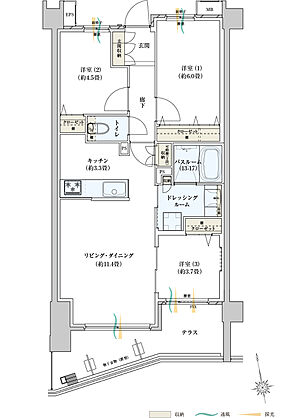 サーパスみずほ台ガーデンフォート 間取り G1