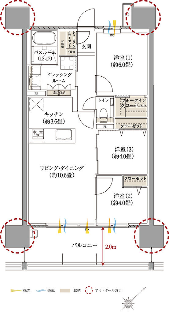 サーパス新水前寺駅前 間取り B