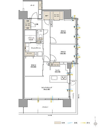 ザ・サーパス高松錦町 間取り H
