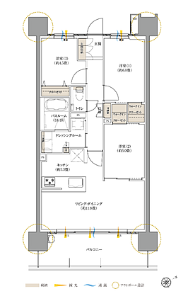 ザ サンズ新宮中央 間取り D
