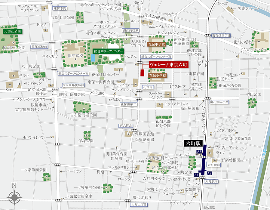 ヴェレーナ東京六町：案内図