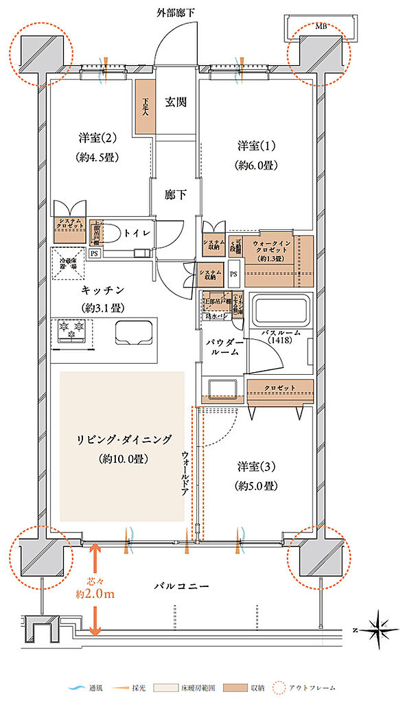 ヴェレーナ東京六町 間取り G