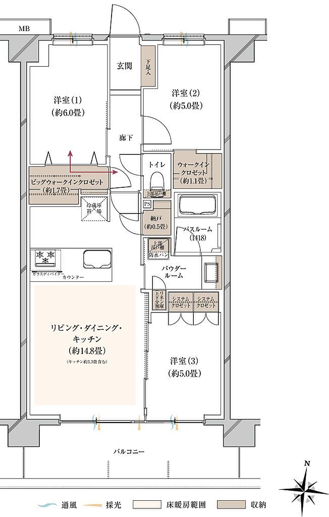 ヴェレーナ中浦和 間取り C