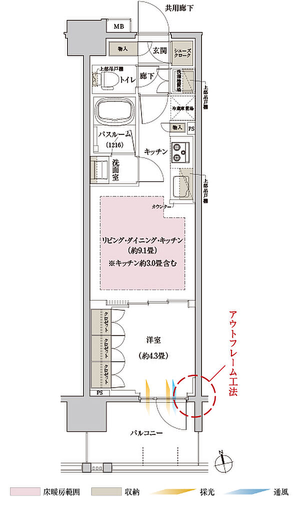 ブリシア浅草VIIマスターコート 間取り F