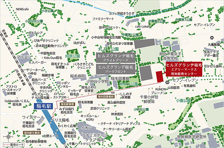 ヒルズグランデ稲毛 モデルルーム案内図
