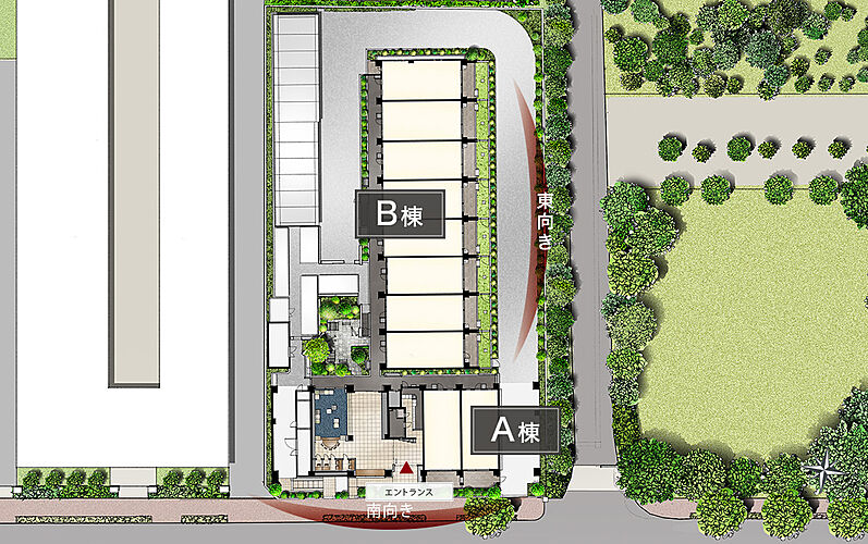 ヒルズグランデ稲毛 エアリーマークス敷地配置図