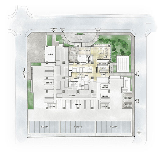 リビオタワー大分 敷地配置図