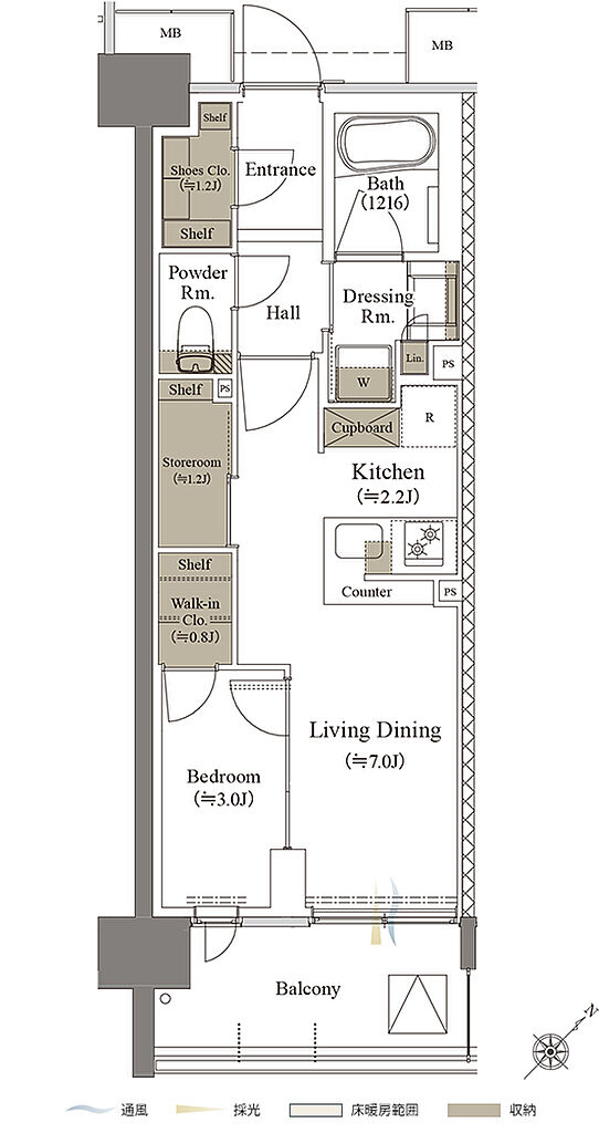 リビオシティ文京小石川 間取り 【第三期1次】D-36B