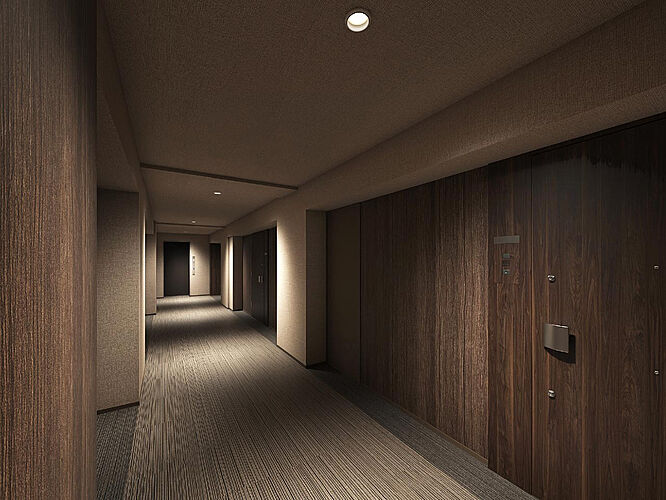 リビオ上町台 パークレジデンス 内廊下完成予想図