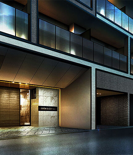 JR大阪1駅新築分譲マンションプロジェクト（リビオレゾン塚本ステーションプレミア） エントランスアプローチ完成予想CG