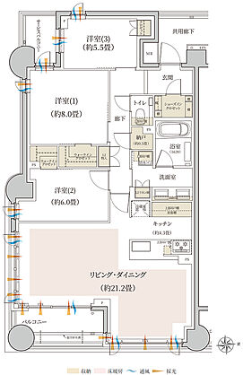 リビオ上野池之端 間取り D