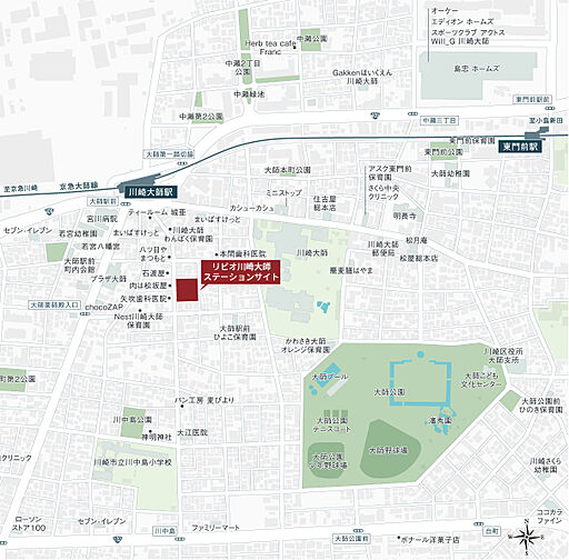 リビオ川崎大師ステーションサイト 現地案内図