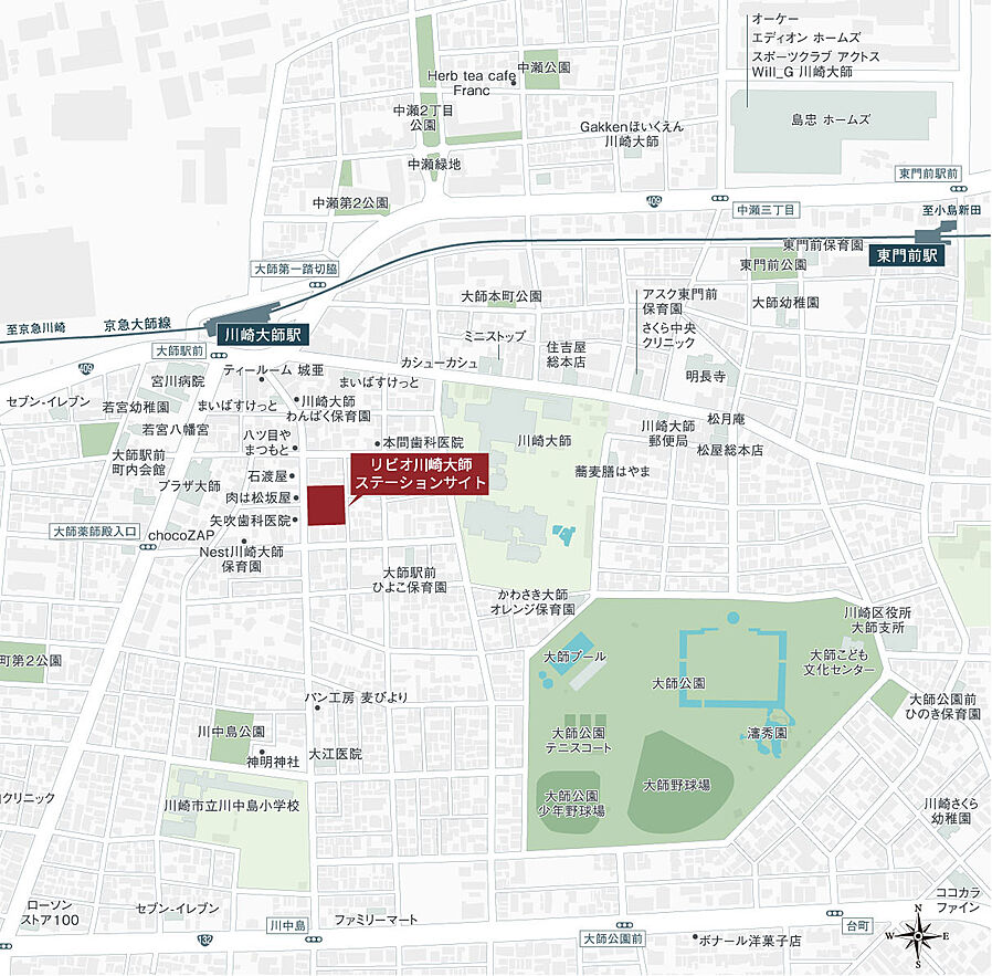 リビオ川崎大師ステーションサイト：案内図
