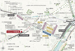 ルジェンテ神楽坂 現地案内図