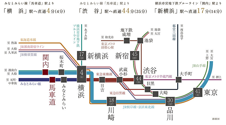 ルジェンテ横濱馬車道：交通図