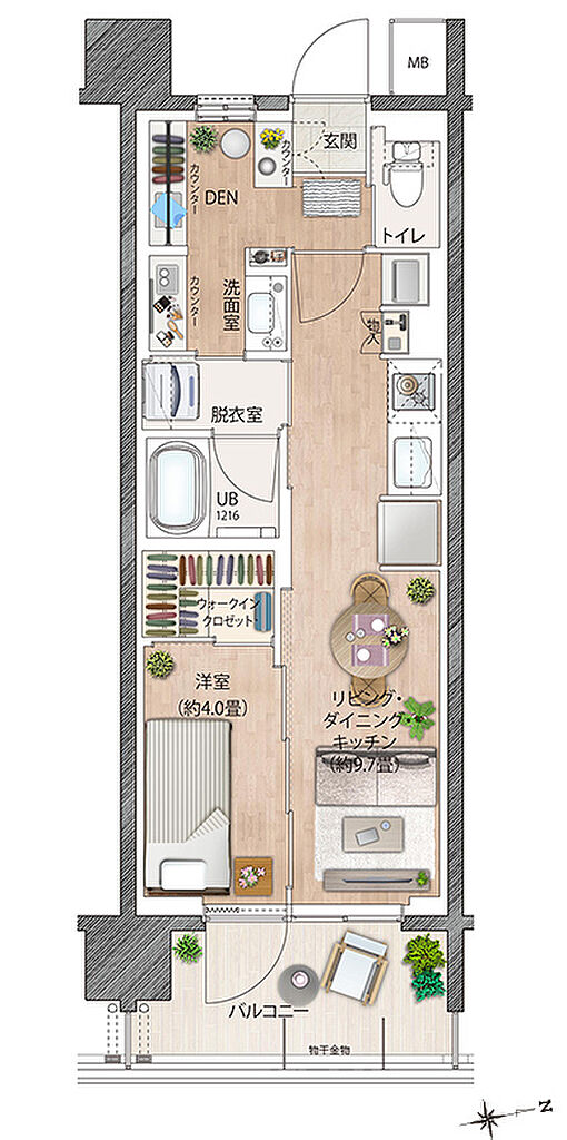 イニシア南茨木 間取り D