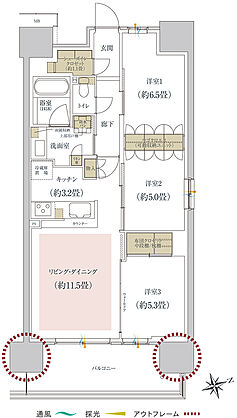ルネ柏ディアパーク 間取り D6